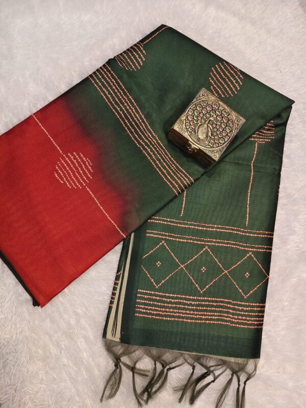 Printed Tussar Saree